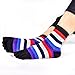 Toe Socks Women Five Toes Wicking 5 Finger Cotton Athletic Striped Ankle 8 Pack