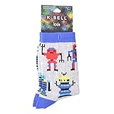 K. Bell Socks Boys' Big Novelty Crew, Gray Heather