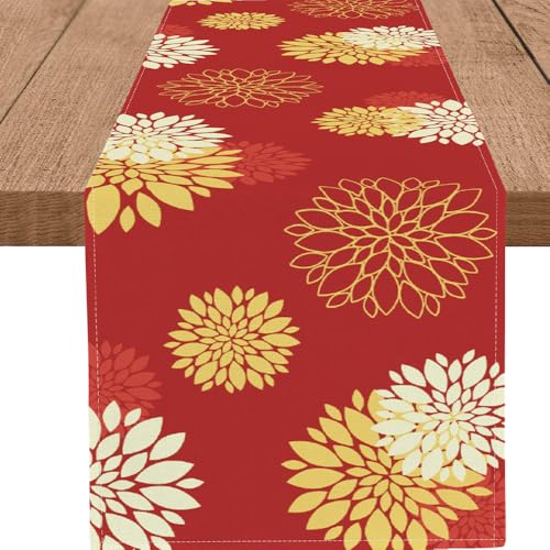 Floral Christmas Table Runner
