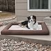 K&H Pet Products Heated Deluxe Lectro-Soft Outdoor Dog Bed with Bolster, Orthopedic Warming Pet Pad, Outdoor Heated Pad for Pets, Heated Outside Dog and Cat Bed, Chocolate/Tan Large 34.5x44.5in