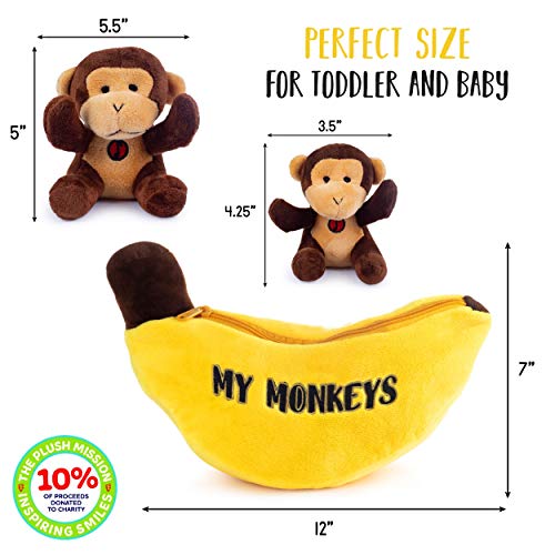 Talking Plush My Monkeys Toy Set Includes 4 Talking Soft Fluffy Plush