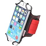 TFY Open-Face Sport Armband + Key Holder for 4 Inch to 5.5 Inch Cell Phone - (Open-Face Design - Direct Access to Touch Screen Controls) - iPhone 4 / 4S iPhone 5 / 5 S iPhone 6 / 6S - Neuxs 5 - Lumia 925 / 630 - Samsung Galaxy S4(9500) / S5(G900) / Note 2 (N7100) - HTC One (Max & Mini) / Desire / Butterfly and More - (Black)