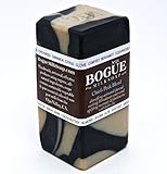 BOGUE Luxury Goat Milk Soap- No.21 Moisturizing Chiefs Peak Blend- B&W bar with detoxifying Activated Charcoal, Soothing Himalayan Cedarwood, Uplifting Rosemary & Frankincense with Kaolin Clay