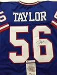 Autographed/Signed Lawrence Taylor New York Giants Blue Football Jersey JSA COA