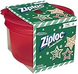 Ziploc Limited Edition Holiday Colored Storage Containers with Lids (Large Round, Red) (Single)