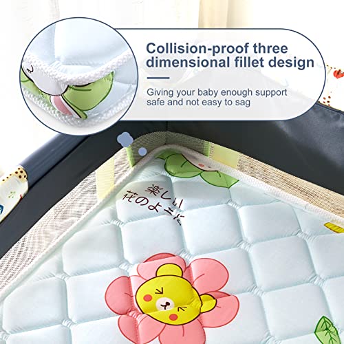 Vibe bear Foldable Pack and Play Mattress 38" x 26" x3" Playpen