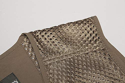 Outdoor Anglerweste schnelltrocknend atmungsaktiv Multi-Pocket Mesh Jacke Fotografie Bergsteigen Weste Armee Grün – Bild 3