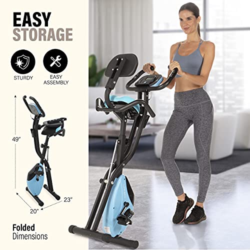 LANOS Workout Bike For Home 2 In 1 Recumbent Exercise Bike and