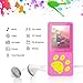 Aniee MP3 Player/MP4 Player, Kids MP3 Player with FM Radio/Video/Photo Viewer & Voice Recorder, Music Player with Cartoon Bear Paw Button Support Up to 64GB, Pink