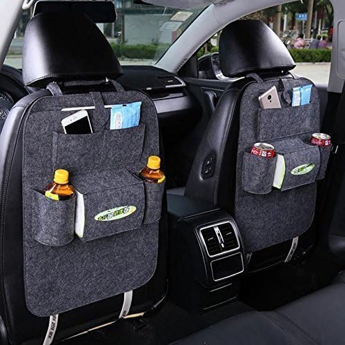 Gokich Car Backseat Storage Bag Functional Organizer 6 Pocket Fabric- 1 Pcs