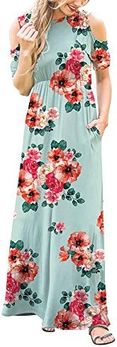 Floral Boho Off The Shoulder Swing Beach Party Maxi Dress