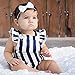 Newborn Baby Girl Striped Bodysuit Romper Jumpsuit Outfits Sunsuit Clothes (0-6 Months, Striped)