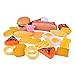 FUN LITTLE TOYS Play Food for Kids Kitchen, Pretend Food Plastic Food Toy for Toddlers, 49 pcs