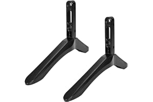 TV Feet Stand, TV Replacement Legs for 32 to 65 Inch Television, Black Television Screen Base Stand with Screws for Flat and 