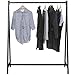 55-Inch Modern Black Heavy Duty Metal Commercial Garment Rack, Retail Clothing Display Stand