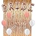 Bachelorette Party Decorations and Supplies Favor Kit | Rose Gold Bride and Love Balloon, 3 White 3 Rose Gold Latex Balloons w/Complete Rose Gold Hangover Veil Curtain - by Realm Essentials