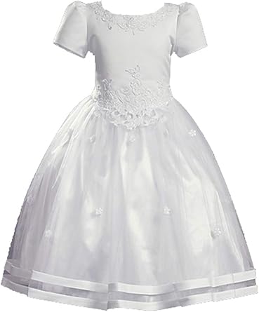 white baptism dress size 8