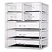 Vencer Big Cosmetics Makeup and Jewelry Storage Case Display (3 Large and 4 Small Drawers) VMO-009