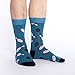 Good Luck Sock Men's Bowling Socks, Blue, Adult, Shoe Size 7-12