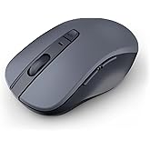 wegear Bluetooth Mouse Silent Wireless Mice, Cordless Computer Mouse-Grey | Quiet Click, 6 Buttons, Sculpted Grip, Adjustable DPI for Laptop, PC, Mac, 18-Month Battery Life for Work Travel