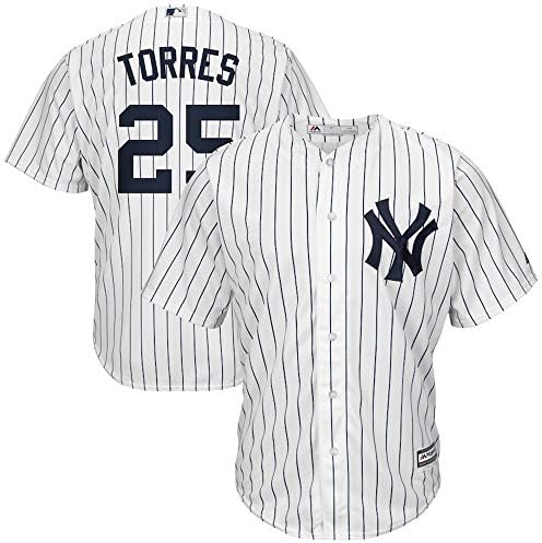 Personalized Jersey Shirt Baseball Major League Baseball #25 Torres New York Yankees