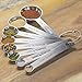MEKBOK Set of 8 Stainless Steel Measuring Spoons - With 1/8, 1/3 and 1/16 Teaspoon, 1/2 Tablespoon - Metric and US Measurements - The Complete Set for Your Kitchen