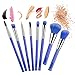 Refand Makeup Black Brushes, Professional Makeup Kits Face Brushes Set 15 PCs Purple Fish Pattern