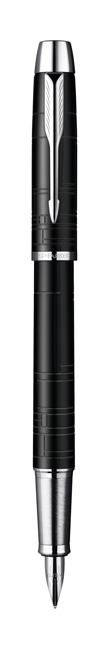 Parker S0949650 IM Premium Fountain Pen, Medium Nib - Matte Black with Chrome Trim