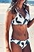 CUPSHE Women's Fresh Leaves Printing Cross Bikini Set