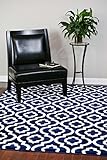 3028 Navy Moroccan Trellis 5'2x7'2 Area Rug Carpet Large New