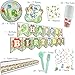 192 Pieces Dinosaur Party Supplies Pack - Serves 20 - Set Includes Favors - Plates - Cups - Napkins - Table Cloth - Cutlery - Birthday Banner and Decorations