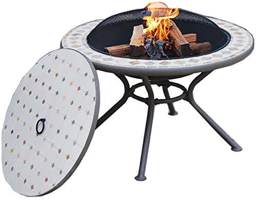 Deeco Consumer Products Marble Milano Fire Pit Table