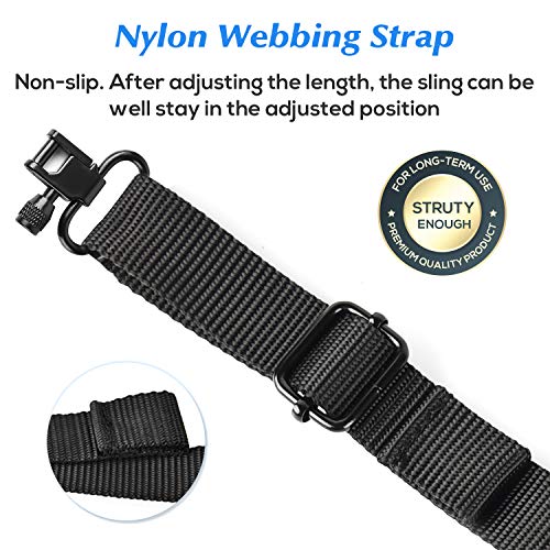 CVLIFE Shotgun Sling 2 Point Rifle Sling with Removable Swivels, Anti