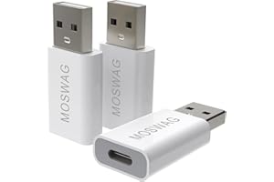 MOSWAG 3 Packs USB C Adapter USB C to USB Adapter USB Male to USB C Female Adapter Compatible with Apple MagSafe Charger,iMac