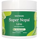 Santo Remedio Super Nopal Powder, Lime Flavor, Nopal Cactus & Prickly Pear Formula, Dietary Supplement, 90g (30 Servings), Daily Wellness Support