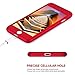 iPhone 7 Plus Case,Lavince Full Body Protection Hard Slim Cover[Dual Layer]with Tempered Glass Screen Protector for iPhone 7 Plus 5.5inch(Red)