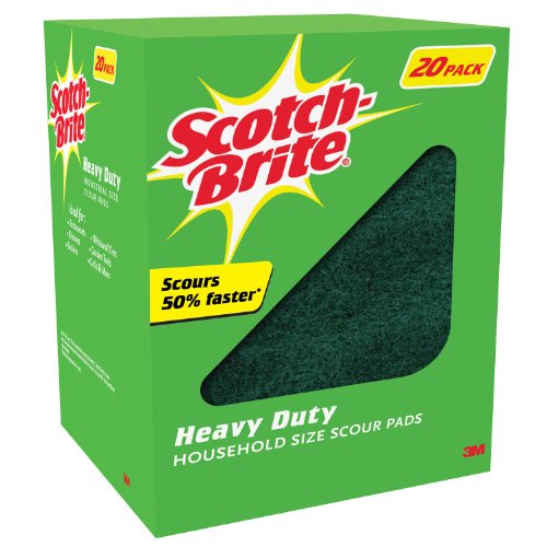 Scotch Brite Heavy Duty Industrial Size Scouring Pads (20 pack)