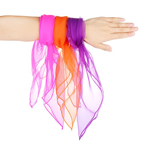 Outus 20 Pieces Dance Scarves Juggling Scarves Magic Scarves Rhythm