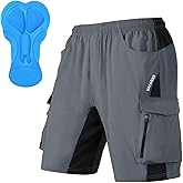 Men's Mountain Bike Shorts 3D Padded Bicycle MTB Shorts Loose-fit Lightweight MTB Cycling Shorts