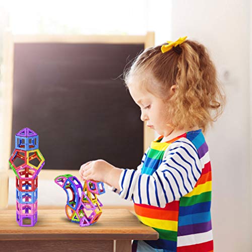 Magnetic Blocks-Magnetic Blocks Building Set for Kids-135 PCS - Thumbnail 3
