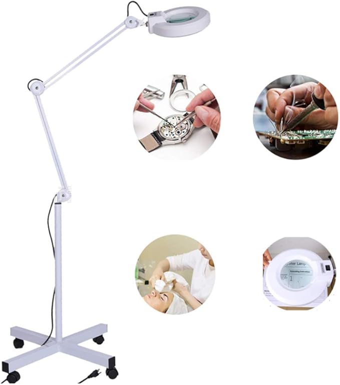 lupa led ayuda de lectura con ruedas 5x