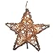 Kurt Adler 10 Light Indoor Rattan Gold Star Treetop