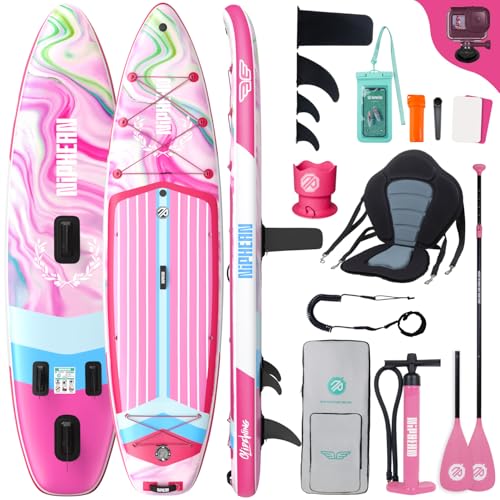 Niphean (Extra Large) Stand Up Paddling Board, SUP for 2+1 People/Families, SUP Board with (Beginners) Balancing Wings, Waterproof Mobile Phone Case, Stand Up Paddle Board for Adults, Gift Ideas