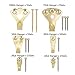 Picture Hangers, Overfly 130 Pieces Picture Hooks Frame Hanger, Heavy Duty Picture Hanging Kit with Nails for Wall Mounting, Holds 10-100 lbs, Golden