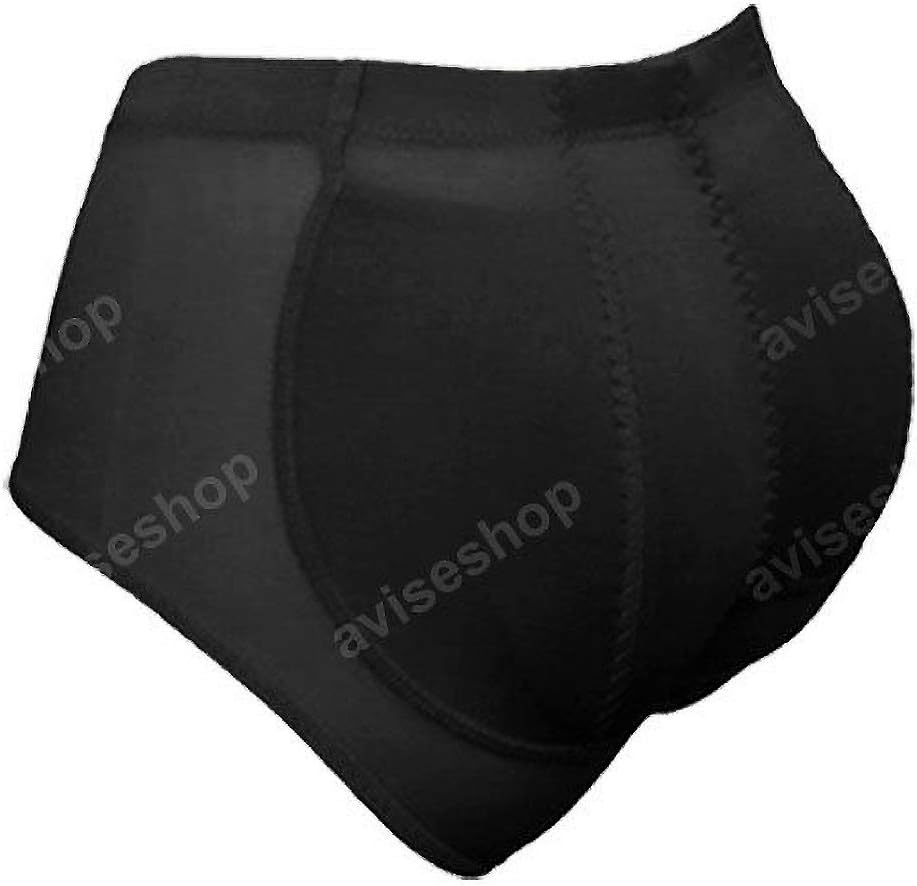 LikeEJayPush Up 100% Silicone Butt Pads Buttocks Enhancer Body Shaper Tummy Control Panty Set (L, Black)