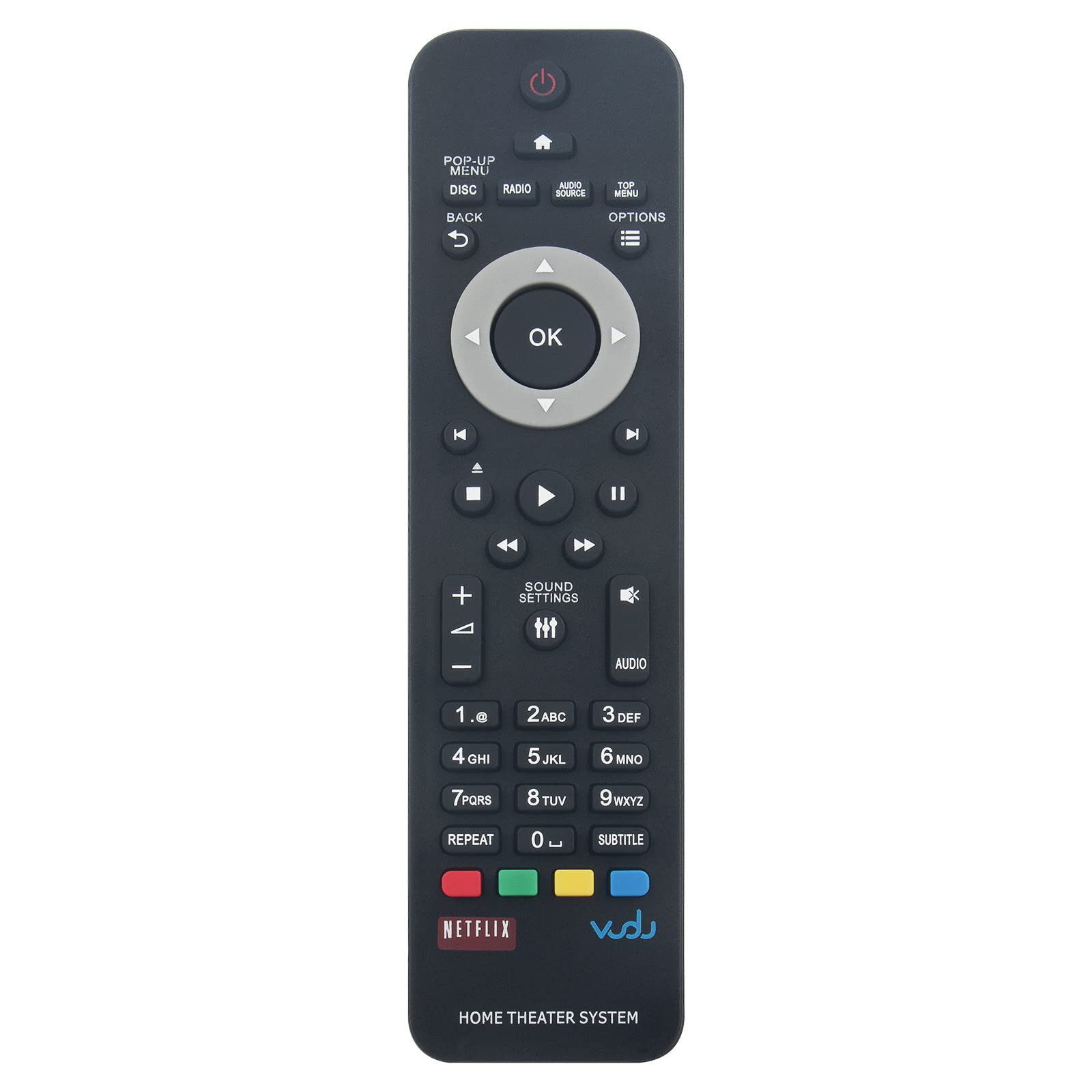 Replacement Remote Control Fit for Philips 5.1 Home Theater HTS3541 HTS3541/F7 HTS3564 HTS3564/F7