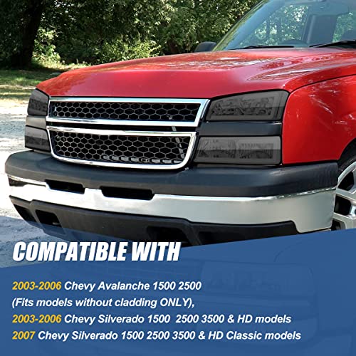 Fit For 2003-2007 Chevy Silverado Avalanche Headlights+Signal Bumper