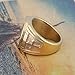 St Benedict Exorcism Gold Filled Stainless Steel Ring Demon Protection Ghost Hunter CSBP