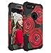 Cutebe 3 Layers Heavy Duty Shockproof Case Full Body Protective Cover for iPhone 7 Plus(2016)/iPhone 8 Plus(2017) Flower Design