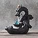 YYW Backflow Incense Burner Dragon, Handmade Ceramic Backflow Incense Cone Sticks Holder Home Decor Porcelain with Little Glass Ball, Incense Cones and Incense Sticks